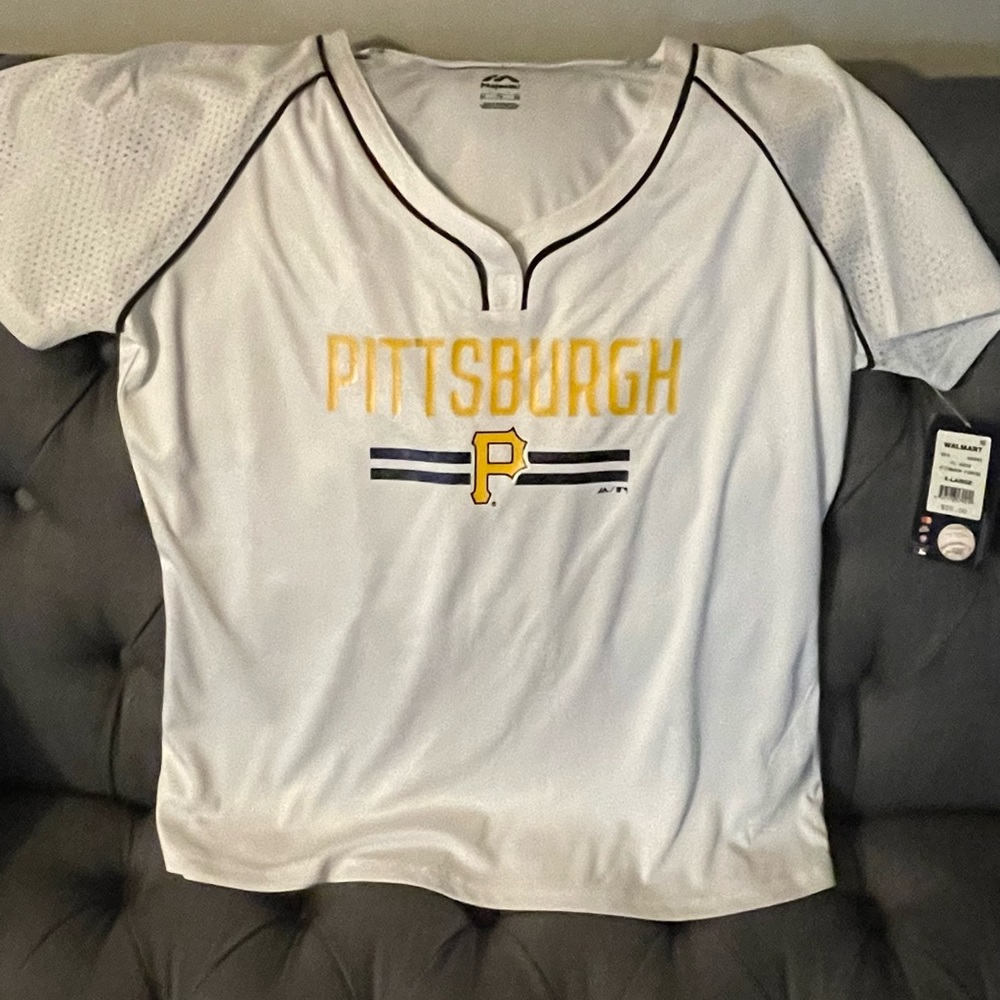 Majestic White Tee with Black Logo